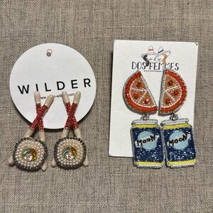 Blue Moon & Sushi Lu earrings set
